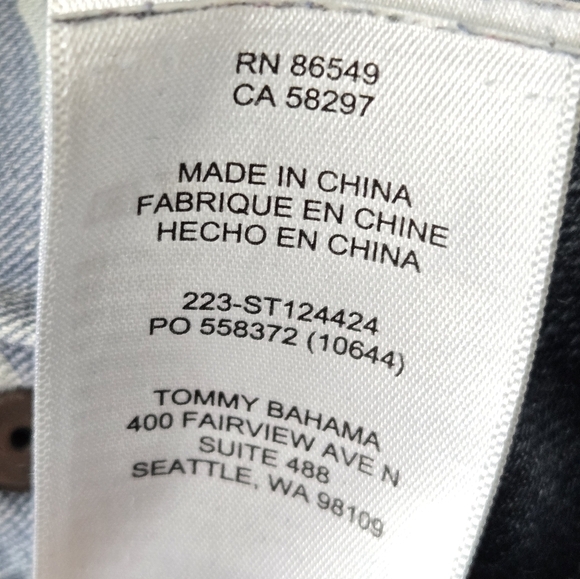 Tommy Bahama Classic Fit Straight Leg Navy Stretch Denim Jeans Size 38×30 - Picture 14 of 15